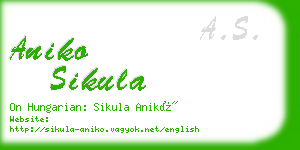 aniko sikula business card